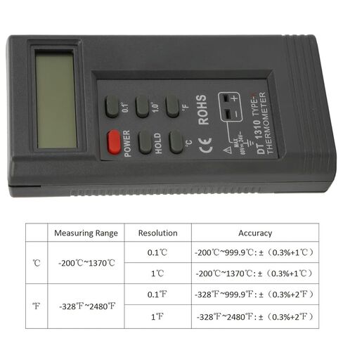Digital Thermocouple Temperature Thermometer K Type LCD Display, Pocket Size Design, for Industrial Temperature Measurement in Saudi Arabia