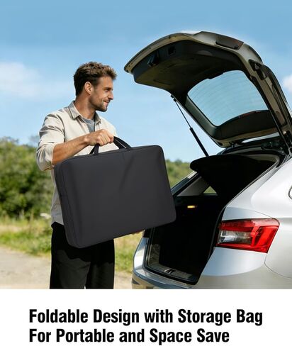 مجموعة ألعاب وضع الجولف للاستخدام الداخلي والخارجي، بساط أخضر محمول لوضع كرة الجولف مع مضربين وكرتين وغطاء 12 فتحة وحقيبة تخزين للمنزل والفناء الخلفي والمكتب والحفلات in Kuwait