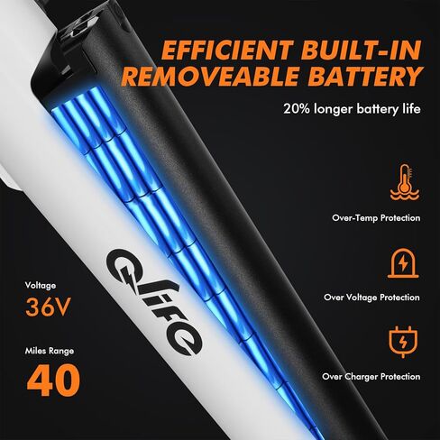 Qlife Cityone Electric Bike for Adults & Teens, Step-Through Commuter Ebike, 1000W Peak Motor, 55-Mile Range, 48V Removable Battery, 26-Inch City Tires, 7-Speed, Up to 25 MPH in Saudi Arabia