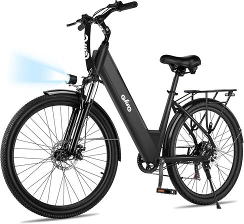 Qlife Cityone Electric Bike for Adults & Teens, Step-Through Commuter Ebike, 1000W Peak Motor, 55-Mile Range, 48V Removable Battery, 26-Inch City Tires, 7-Speed, Up to 25 MPH in Saudi Arabia