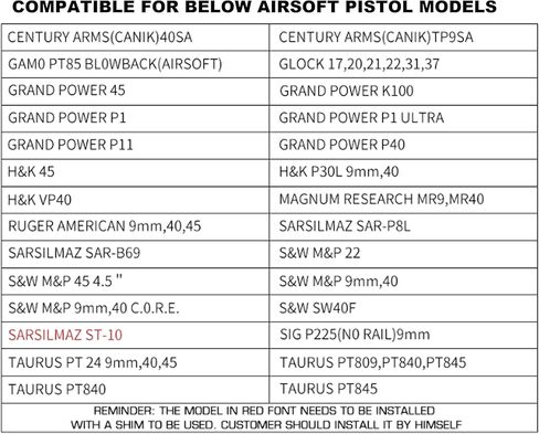 Universal Holster for AirSoft Pistols Standard Right Handed - Black in Kuwait