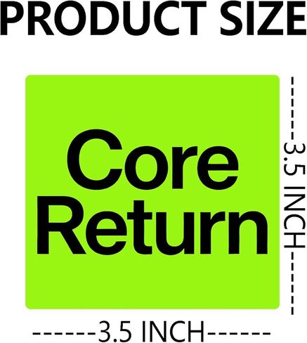 Core Return OSHA Receiving Labels,3.5 Inch Self Adhesive Shipping Sticker for Industrial,Workplace Safety Labels,500 Pcs Per Roll in Saudi Arabia