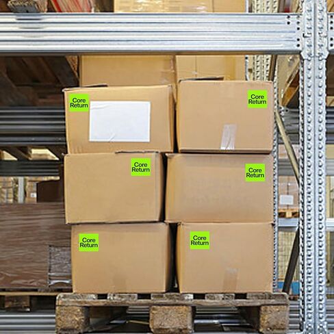 Core Return OSHA Receiving Labels,3.5 Inch Self Adhesive Shipping Sticker for Industrial,Workplace Safety Labels,500 Pcs Per Roll in Saudi Arabia