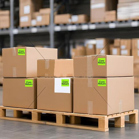 Core Return OSHA Receiving Labels,3.5 Inch Self Adhesive Shipping Sticker for Industrial,Workplace Safety Labels,500 Pcs Per Roll in Saudi Arabia