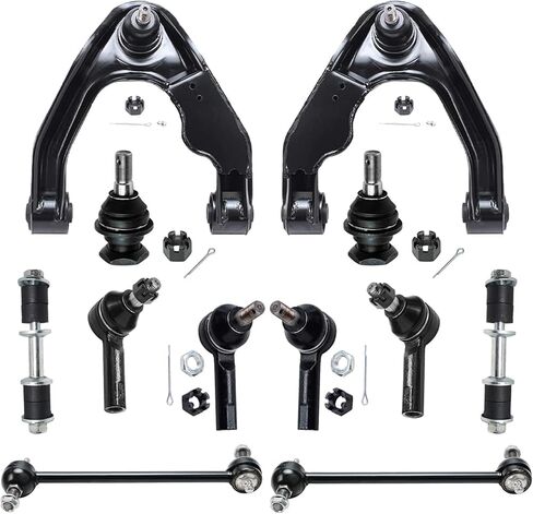 Detroit Axle - 12pc end end kit for 2000-2004 Nissan Xterra ، Front 2 Artr Arms W/Ball Balls 2 Lower Ball Points 4 RODS INNER INNER 4 RODS 4 BANTER BANK SWAWER 2001 2002 2003 in Saudi Arabia