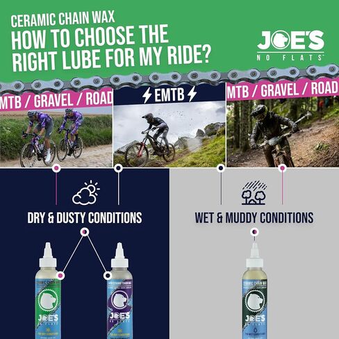 Joe's No Flats Ceramic Chain Wax 4.2oz - Dry Conditions - Bio-Based Ceramic Chain Wax Technology in Saudi Arabia