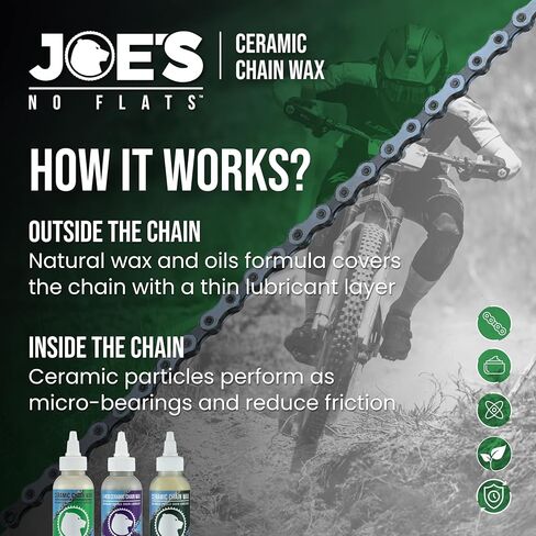Joe's No Flats Ceramic Chain Wax 4.2oz - Dry Conditions - Bio-Based Ceramic Chain Wax Technology in Saudi Arabia