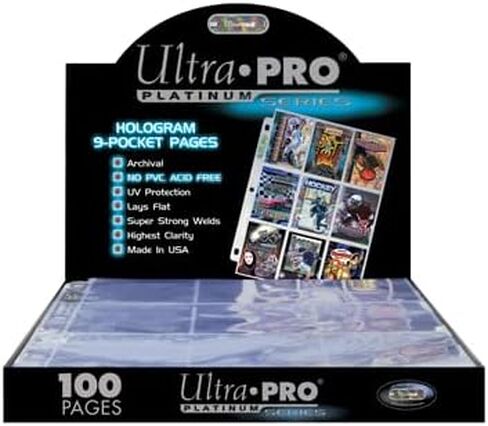 Ultra Pro 9 Pocket Pages Platinum Series 100 Pages of Card Sleeves for Trading Card Binder, Baseball Card Binder, Pokemon Card Sleeves and Baseball Card Sleeves in Saudi Arabia