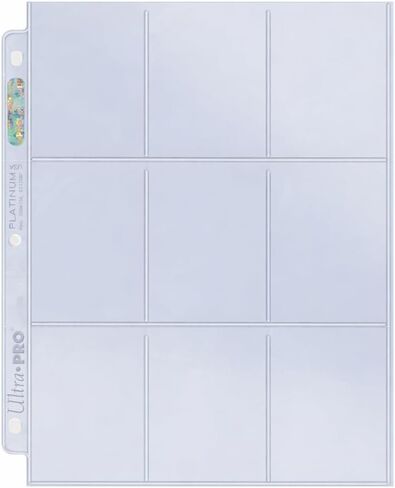 Ultra Pro 9 Pocket Pages Platinum Series 100 Pages of Card Sleeves for Trading Card Binder, Baseball Card Binder, Pokemon Card Sleeves and Baseball Card Sleeves in Saudi Arabia