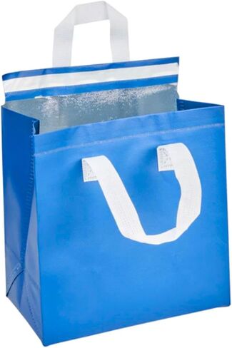 Restaurantware Insulated Delivery Bags 25 Count 11.811 x 7.874 x 12.598 Inches Nonwoven Take Out Bags For Food With Sturdy Handles, Orange Insulated Grocery Bags Tamper-Evident Foldable in Saudi Arabia