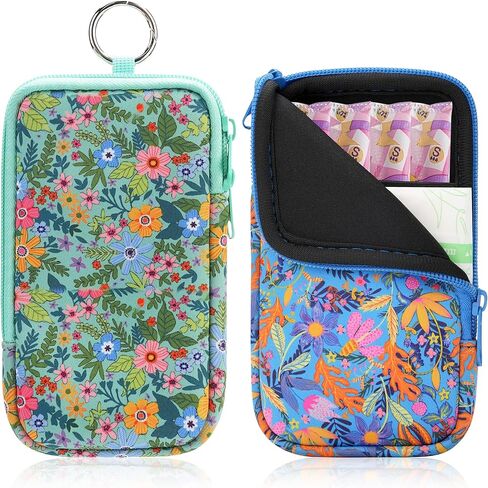 2 Pack Portable Tampon Organizer Bag – Tampon Holder & Storage Case with Zipper for Travel, Discreet Period Bag for Purse, Waterproof Feminine Products Pouch for Women (Checkered) in Saudi Arabia