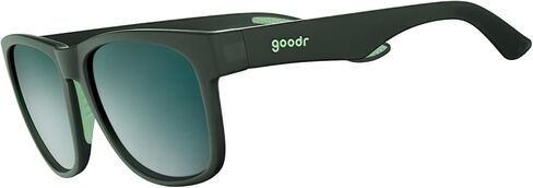 نظارات شمسية مستقطبة Mint Julep Electroshocks للرجال والنساء من Goodr، مقاس كبير (BFG)، إطار صلب أخضر داكن مع عدسات متدرجة خضراء، حماية من الأشعة فوق البنفسجية 400، بدون انزلاق، بدون ارتداد in Saudi Arabia