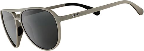 نظارات شمسية مستقطبة من Goodr Clubhouse Closeout للرجال والنساء، مقاس كبير (Mach G)، إطار رمادي صلب مع عدسة عاكسة سوداء، حماية من الأشعة فوق البنفسجية 400، لا تنزلق، لا ترتد in Saudi Arabia