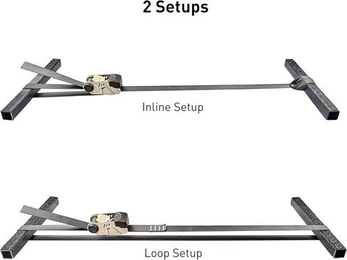 Nite Ize CamJam HookLock Ratchet Strap System - Adjustable, Heavy-Duty Tie Down Straps - Cargo Attachment with Spring-Actuated Hooks - Includes Ratchets, Hooks, Webbing & Storage - Large (2 Pack) in Kuwait