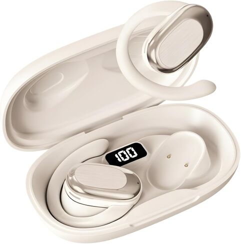 سماعات الأذن المفتوحة للسيليكون القابلة للتعديل ، بلوتوث 5.4 ، سماعات الأذن مع Earhooks ، IPX7 مقاومة للماء ، وتوصيل العظام سماعات أذن مفتوحة للركض والتمرين ، والشحن السريع in Kuwait