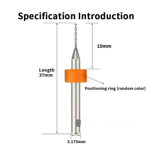 Micro Carbide Drills, Mini CNC Drill Bit Set, Circuit Board for PCB 10 Pieces (10pcs 0.18) in Kuwait