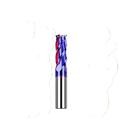 1pcs HRC65 Carbide End Mill 4 Flute Metal Milling Cutter Tool CNC Machining Coating Flat End Mills for Stainless Steel (D3.5xD4x50L) in Kuwait