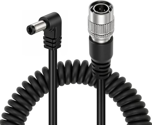 Right Angle 2.5 DC to Hirose 4 Pin Male Power Cable for Zoom F8 / Zoom F4 / Sound Devices/Blackmagic in Kuwait