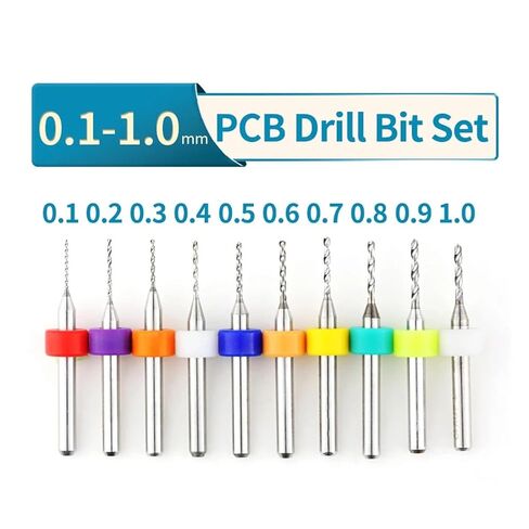 Micro Carbide Drills, Mini CNC Drill Bit Set, Circuit Board for PCB 10 Pieces(1.1-2) in Kuwait