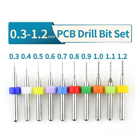 Micro Carbide Drills, Mini CNC Drill Bit Set, Circuit Board for PCB 10 Pieces(1.1-2) in Kuwait