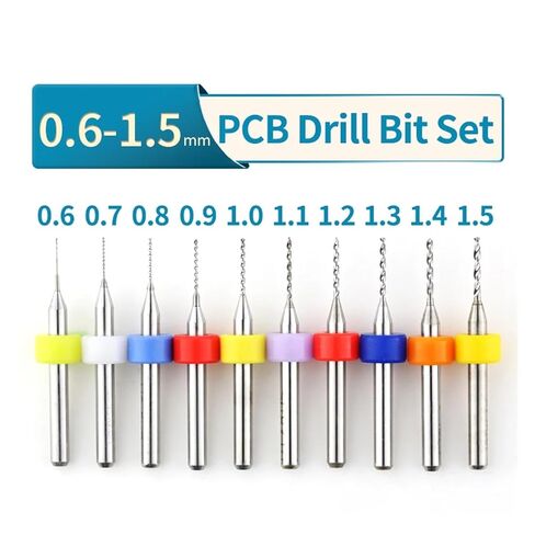 Micro Carbide Drills, Mini CNC Drill Bit Set, Circuit Board for PCB 10 Pieces(1.1-2) in Kuwait