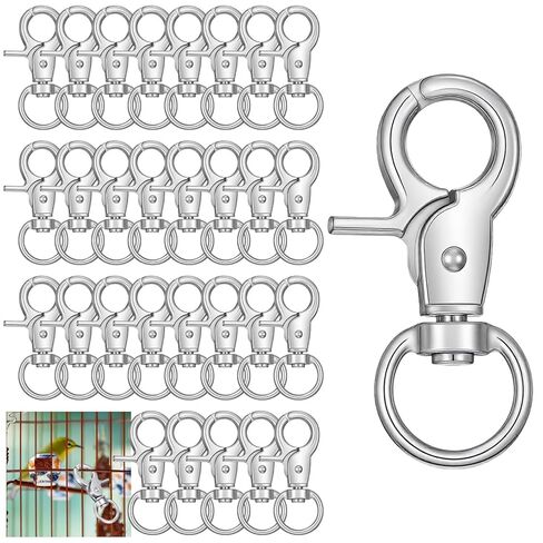 30 PCS Trigger Snap Hooks 2.36'' x 0.98'' Heavy Duty Swivel Snap Hooks Metal Clasps Lanyard Clips for Pet Cage Key Chains in Saudi Arabia