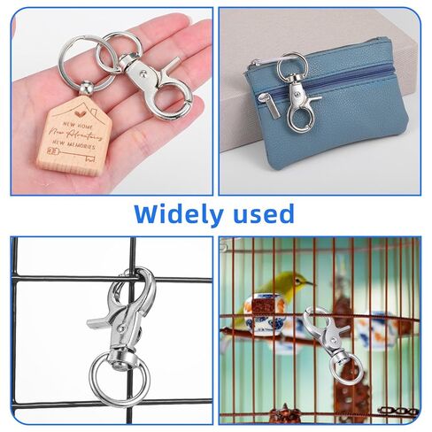 30 PCS Trigger Snap Hooks 2.36'' x 0.98'' Heavy Duty Swivel Snap Hooks Metal Clasps Lanyard Clips for Pet Cage Key Chains in Saudi Arabia