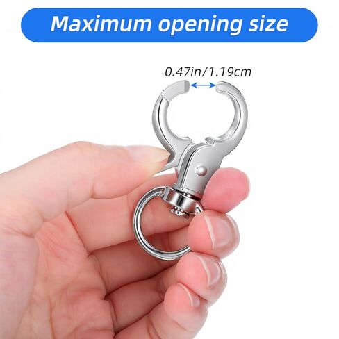 30 PCS Trigger Snap Hooks 2.36'' x 0.98'' Heavy Duty Swivel Snap Hooks Metal Clasps Lanyard Clips for Pet Cage Key Chains in Saudi Arabia