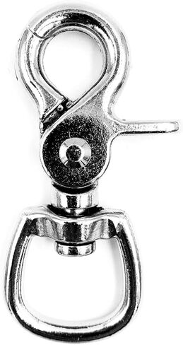 الثقيلة العين البيضاوية دوارة مقص المفاجئة النيكل مطلي 3/4 "0.75 بوصة 19 ملم جولة العين كليب السنانير دائم للحصان الخيول مستقرة زمام الرسن يؤدي البحرية النيكل مطلي العين البيضاوية الفضة in Kuwait