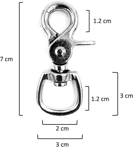 الثقيلة العين البيضاوية دوارة مقص المفاجئة النيكل مطلي 3/4 "0.75 بوصة 19 ملم جولة العين كليب السنانير دائم للحصان الخيول مستقرة زمام الرسن يؤدي البحرية النيكل مطلي العين البيضاوية الفضة in Kuwait