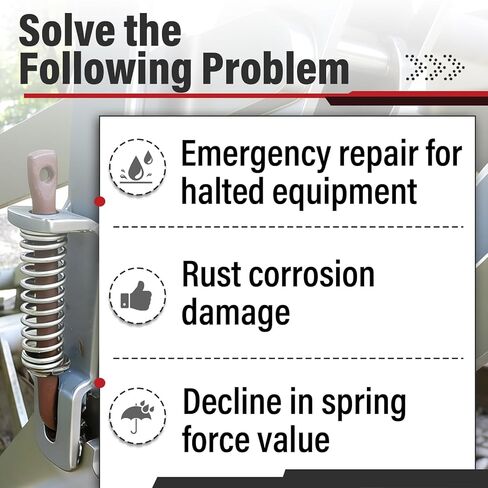 6 Pcs SP 9734 Compression Spring, Spring Steel, 0.105 in x 1-1/8 in x 3 in in Kuwait