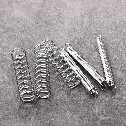 مجموعة متنوعة من الربيع مكونة من 200 قطعة | تمديد ونوابض ضغط مطلية بالزنك | 20 مقاسًا لإصلاح المنزل والأعمال اليدوية (20 مقاسًا) in Kuwait