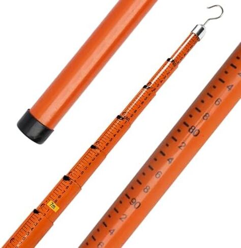Adjustable Insulated Measuring Rod for Trucks & Forestry, Non-Conductive Survey Stick with Carrying Bag, 15m/49.2ft, 4-Piece Set, Ideal for Accurate Measurements in Saudi Arabia