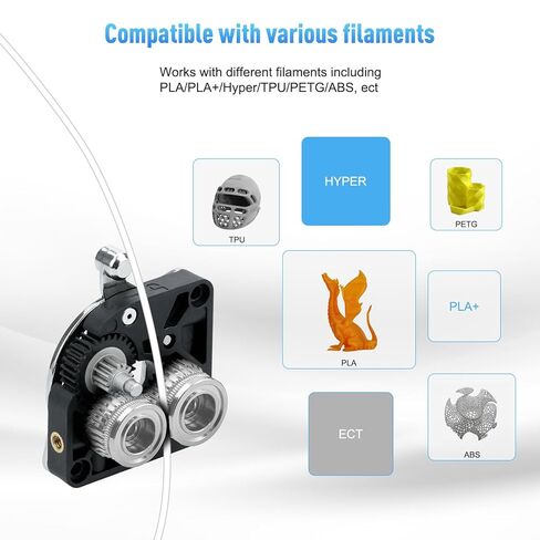 ترقية k1 Max Extruder، k1 مجموعة ترقية ترس المحمل المزدوج من الفولاذ الصلب DLC الفضي + ترس التخفيض، جميع تروس طارد محرك الخيوط المعدنية، لأجزاء ملحقات الطابعة ثلاثية الأبعاد K1 / K1 Max / K1C in Saudi Arabia