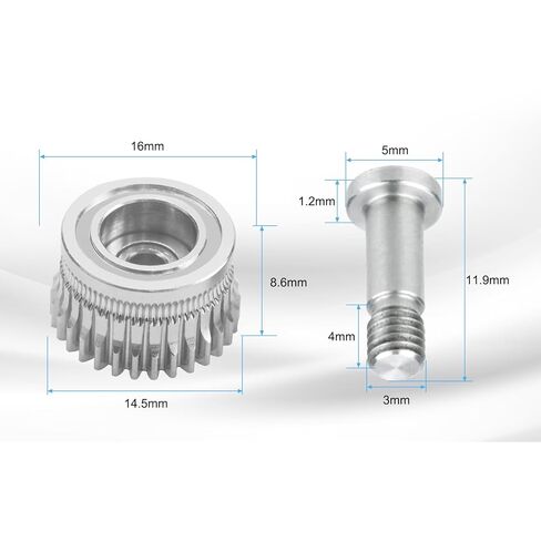 ترقية k1 Max Extruder، k1 مجموعة ترقية ترس المحمل المزدوج من الفولاذ الصلب DLC الفضي + ترس التخفيض، جميع تروس طارد محرك الخيوط المعدنية، لأجزاء ملحقات الطابعة ثلاثية الأبعاد K1 / K1 Max / K1C in Saudi Arabia