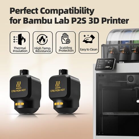 6 قطع جوارب سيليكون P2S لمختبر بامبو، غطاء سيليكون لفوهة هوتيند P2S بدرجة حرارة عالية مع رمز تعريف لمختبر بامبو P2S لحماية أجزاء فوهة الطارد in Kuwait