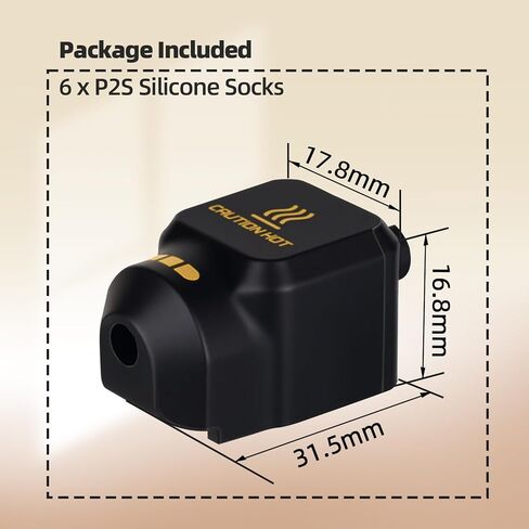 6 قطع جوارب سيليكون P2S لمختبر بامبو، غطاء سيليكون لفوهة هوتيند P2S بدرجة حرارة عالية مع رمز تعريف لمختبر بامبو P2S لحماية أجزاء فوهة الطارد in Kuwait