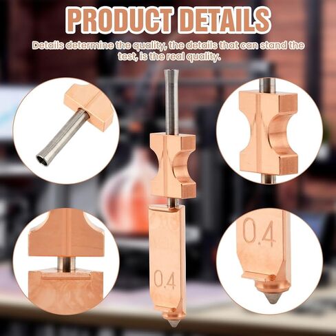 مجموعة Hotend مقاس 0.4 مم لـ FLA-shfor-ge AD5X، بما في ذلك غطاءين من السيليكون وفرشتين للفوهة، وطارد فوهة سريع الفصل سريع الفك بدون فوهة أنبوب للحلق (اللون: ذهبي) in Kuwait