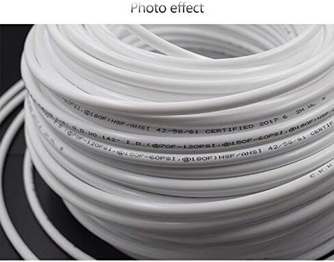 White 1/4" RO Tubing at 70°F-120PSI to 150°F-60PSI 1/4" Flexible water pipes 1/4-inch Plastic NSF Certified CCK Tubing15 Feet) in Saudi Arabia