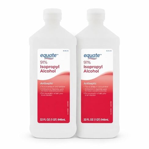 Equate Isopropyl Alcohol 91%, 32 FL Oz | Antiseptic & Cleaning Solution, 2 Pack in Saudi Arabia
