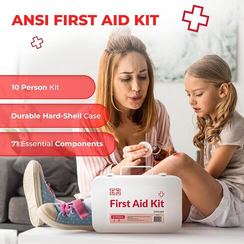 Fully Stocked First Aid Kit with Mylar Rescue Tent, Sleeping Bag, CPR Mask, Survival Gear, Camping Essentials, Travel First Aid Kit, Emergency Supplies & Medical Supplies – Black in Saudi Arabia