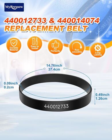 3 عبوات من أحزمة المكنسة الكهربائية المتوافقة مع منظف السجاد هوفر باور داش للحيوانات الأليفة FH50710، سلسلة FH50702، استبدال الأجزاء 440012733، 440014074 in Kuwait