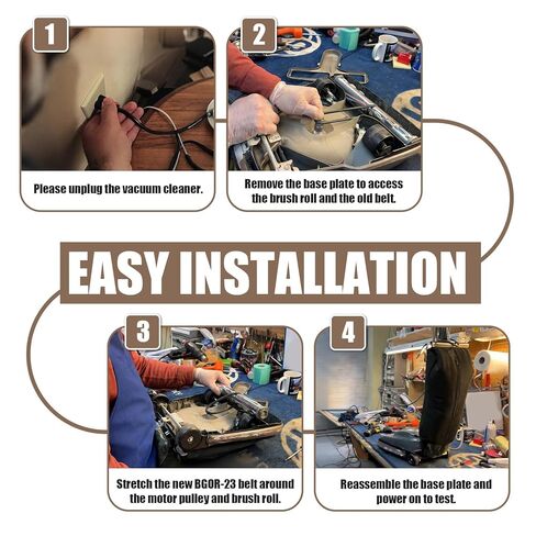 حزام فراغ BGOR-23 لشركة Bissell Big Green Commercial، بديل الحزام لـ BG100، BG101 وBG102، سلسلة BG107 التجارية المستقيمة (3 عبوات) in Kuwait