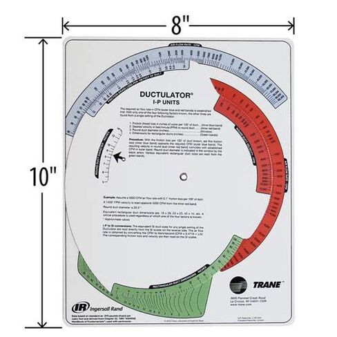 Ductulator Trane - Duct Sizing Ductulator, English & Metric Units in Kuwait