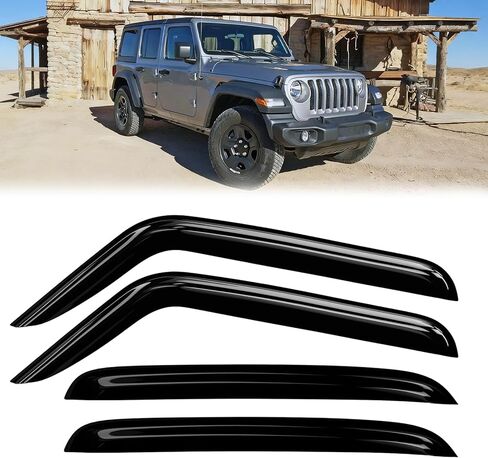 Rain Guards for Car Windows Compatible with 2018-2024 Jeep Wrangler JL in Kuwait