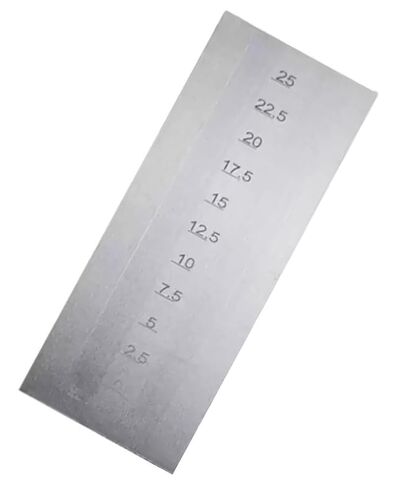 Fineness Meter Double Groove Grindometer Fineness Gauge with Scale Range 0-25μm Indexing Value 2.5μm Recommended Range <20μm Inclined Groove Size 120 * 13mm 2 Scrapers in Kuwait