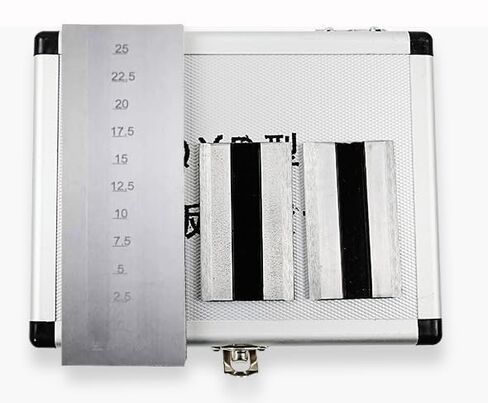Fineness Meter Double Groove Grindometer Fineness Gauge with Scale Range 0-25μm Indexing Value 2.5μm Recommended Range <20μm Inclined Groove Size 120 * 13mm 2 Scrapers in Kuwait