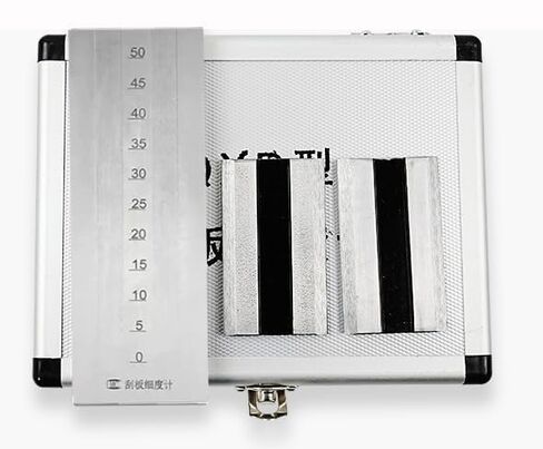 Fineness of Grind Gauge Stainless Steel Scraper Fineness Meter with Double Groove Indexing Value 2.5μm Scale Range 0-50μm Recommended Range <30μm GB/T1724-93 Standard in Kuwait