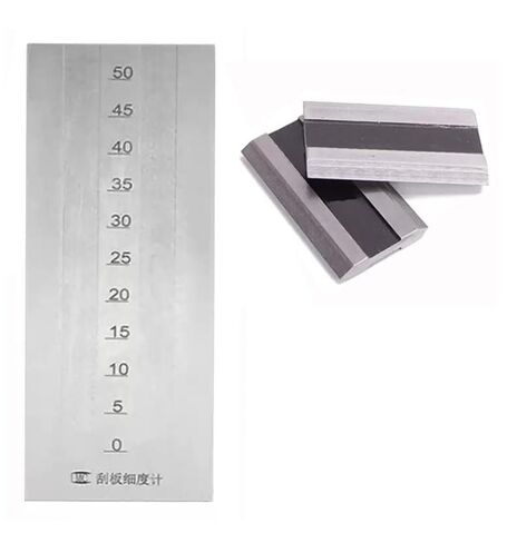 Scraper Fineness Gauge Double Groove Grindometer with Scale Range 0-50μm Recommended Range <30μm Inclination of Groove 1:2000 for Testing The Fineness of Paints, Lacquers, Inks, etc in Kuwait
