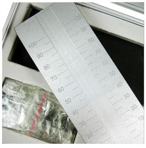 Grindometers 0-100μm Fineness Meter with Single Channel 2 Scrapers Stainless Steel GB/T1724-93 Standard Indexing Value 5μm in Kuwait